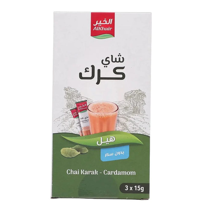 Al Khair - Karak Tea with Cardamom  without sugar  – 15g x 3 Sticks