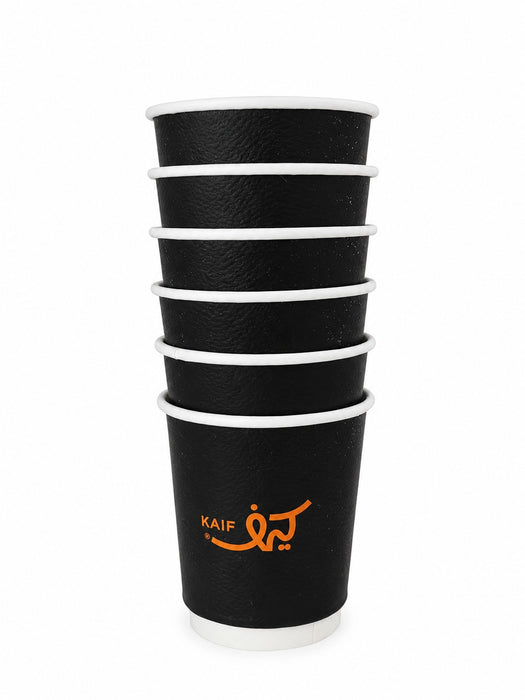 KAIF Paper Cups 4 OZ (20 Pieces) 120 ml (black) |  أكواب ورقية "كيف" سعة 4 أونصة (20 قطعة) / 120 مل (لون اسود)