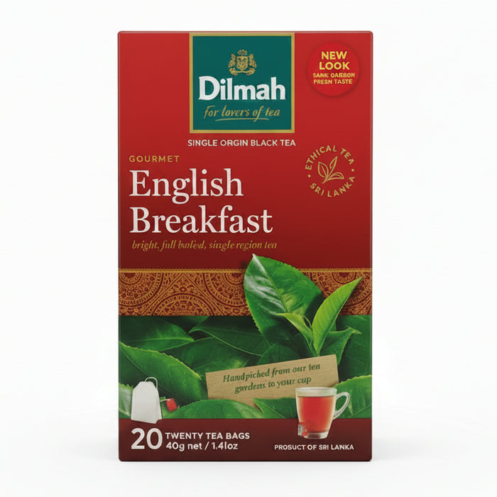 Dilmah English Breakfast Tea Bags – 20 × 2 g | شاي ديلما الإنجليزي للفطور – أكياس شاي 20 × 2 جم