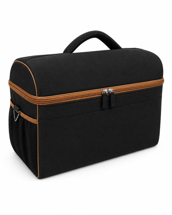 Hayya-Bloom Premium Specialty Coffee Carry Bag – Black| حقيبة هيا بلوم الفاخرة لحمل أدوات القهوة المختصة – أسود
