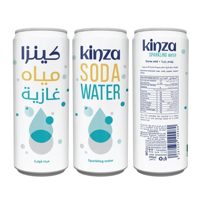 Kinza - Sparkling Water Soda ( 6 x 250 ml )