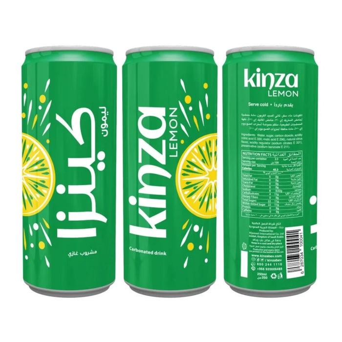 Kinza - Carbonated Drink Lemon ( 6 x 250 ml )