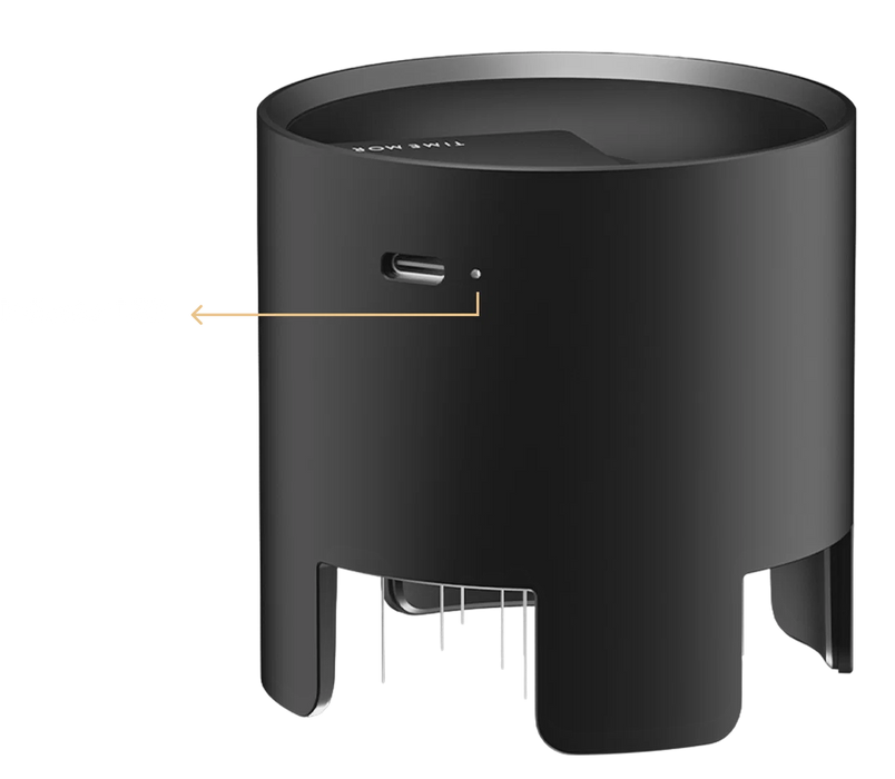 TIMEMORE Autospin Automatic Espresso WDT Tool – 58mm Basket Compatible, USB-C Rechargeable