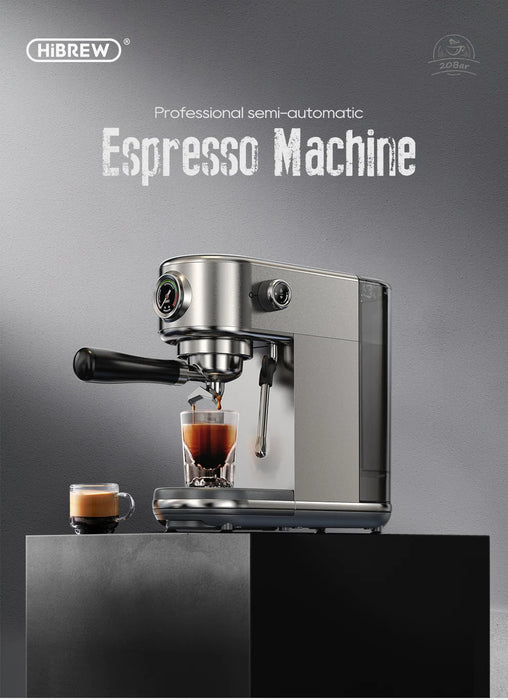 HiBREW Semi-Automatic Espresso Machine – 20 Bar – H10B – Silver