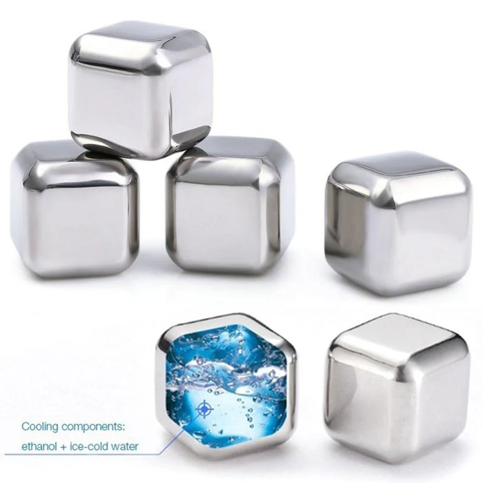 Ice Cube Tray with Stainless Steel Cubes