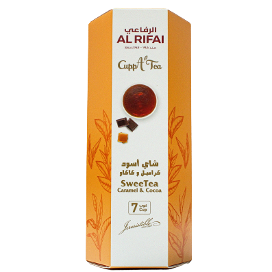 Al Rifai - Sweetea (BLACK TEA CARAMEL & COCOA) 7 Cups | الرفاعي   أكواب الشاي الأسود بالكراميل والكاكاو 7 كوب
