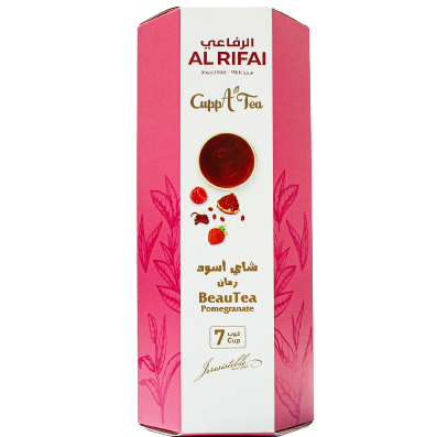 Al Rifai - Beautea (BLACK TEA & POMEGRANATE) 7 Cups | الرفاعي  - أكواب الشاي الأسود بالرمان