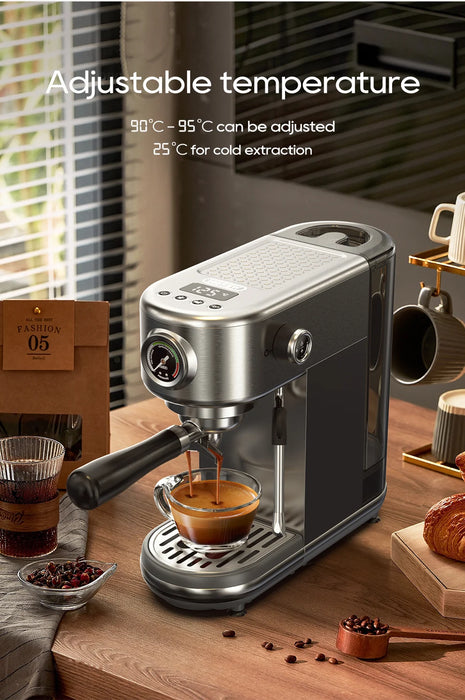 HiBREW Semi-Automatic Espresso Machine – 20 Bar – H10B – Silver