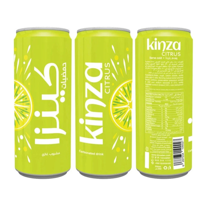 Kinza - Carbonated Drink Citrus ( 6 x 250 ml )