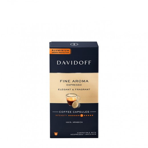 Davidoff - Fine Aroma Espresso Coffee Capsule 10 Capsules | دافيدوف - كبسولات قهوة اسبريسو عطرية ناعمة 10 كبسولات