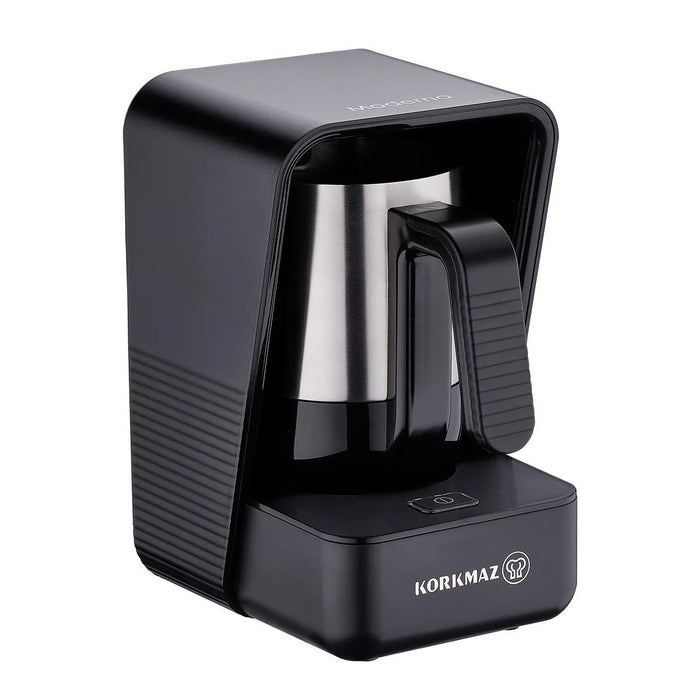 Korkmaz - Moderna Turkish coffee Maker Coffee Machine 5 cup , 400W -Black/Satin