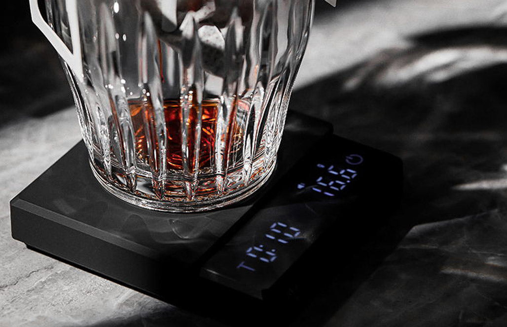 MUVNA Mini Psyche Smart Coffee Scale – Black | ميزان قهوة MUVNA Mini Psyche Smart الرقمي – أسود
