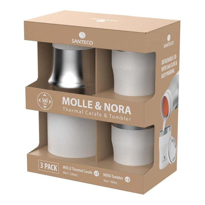 SANTECO - MOLLE & NORA THERMAL CARAFE & TUMBLER 1.2L WHITE