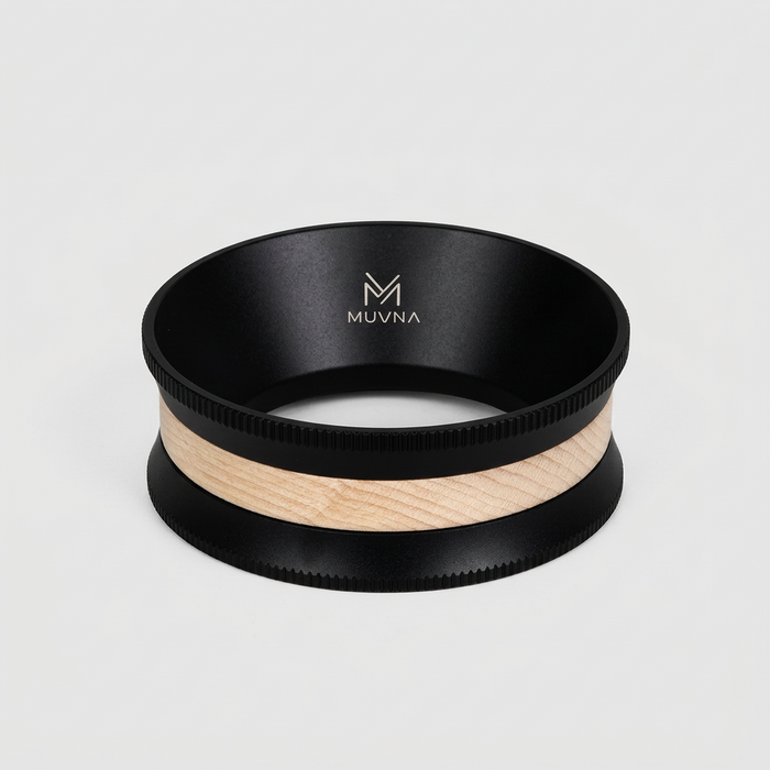 MUVNA V Series Coffee Dosing Ring – Wood/Stainless Steel – 58mm | حلقة جرعات القهوة MUVNA V Series من الخشب والستانلس ستيل – 58 مم