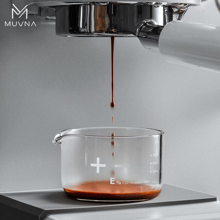 MUVNA Xingyu Double-Walled Espresso Glass Cup 100ml – Colorful Transparent | كوب إسبريسو زجاجي MUVNA Xingyu سعة 100 مل – شفاف ملون