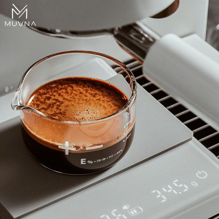 MUVNA Xingyu Double-Walled Espresso Glass Cup 100ml – Colorful Transparent | كوب إسبريسو زجاجي MUVNA Xingyu سعة 100 مل – شفاف ملون