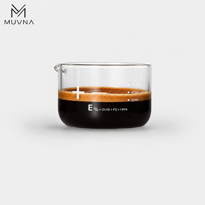 MUVNA Xingyu Double-Walled Espresso Glass Cup 100ml – Colorful Transparent | كوب إسبريسو زجاجي MUVNA Xingyu سعة 100 مل – شفاف ملون