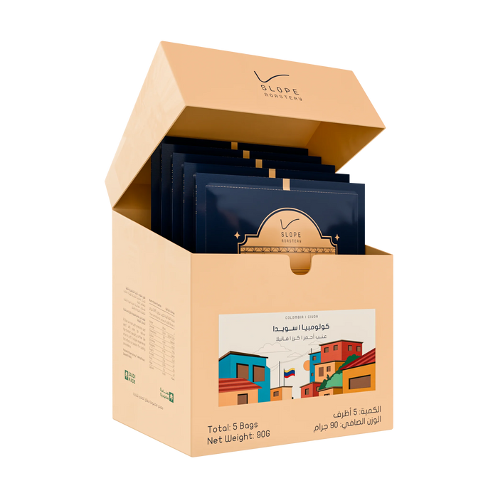 SLOPE Roastery – Colombia  Sueda Drip Coffee Bags – 5 Pack