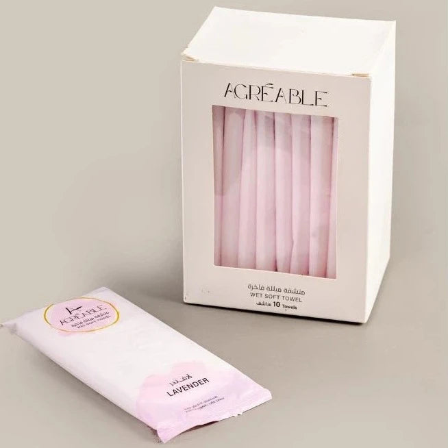 | Agréable - wet towel Lavender Smell 10 Pieces