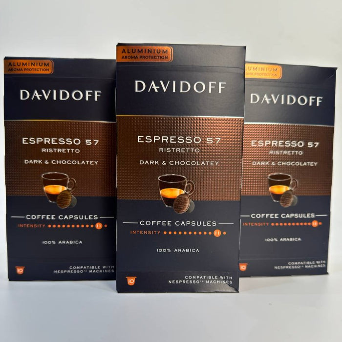 Buy 2 Get 1 Free - Davidoff - Espresso 57 Ristretto Capsules 10 Pieces | اشترِ 2 واحصل على 1 مجانًا دافيدوف - كبسولات اسبريسو 57 ريستريتو نسبريسو 10 كبسولات