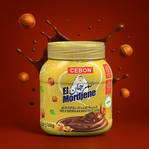 El Mordjene - Chocolate Cream with Hazelnut 700 g | المرجان - كريمة الكاكاو بالبندق 700 جرام