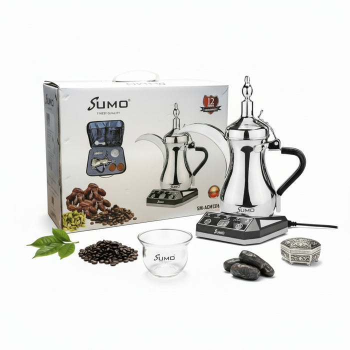 Sumo - Arabic Coffee Maker – 350ml Electric Arabic Coffee Machine with Alerts & Keep-Warm Function | Model SM-ACM1316 800W
