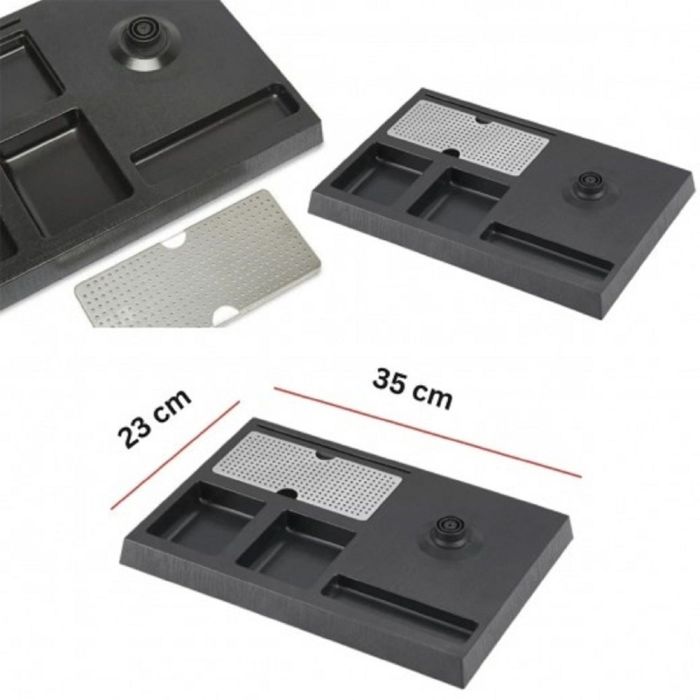 Saga - Electric Kettle Tray Set 1.2L  – 1350W Stainless Steel Kettle with Ceramic Cups & ABS Serving Tray (Black) | Model SM-930