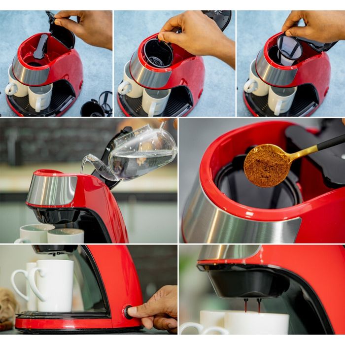 SDC-4447 سايونا - جهاز صانع القهوة مع 2 كوب سيراميك