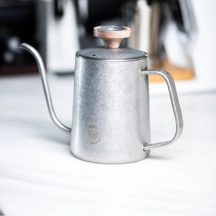Sip Classic Silver Pour-Over Kettle with Thermometer, 600ml