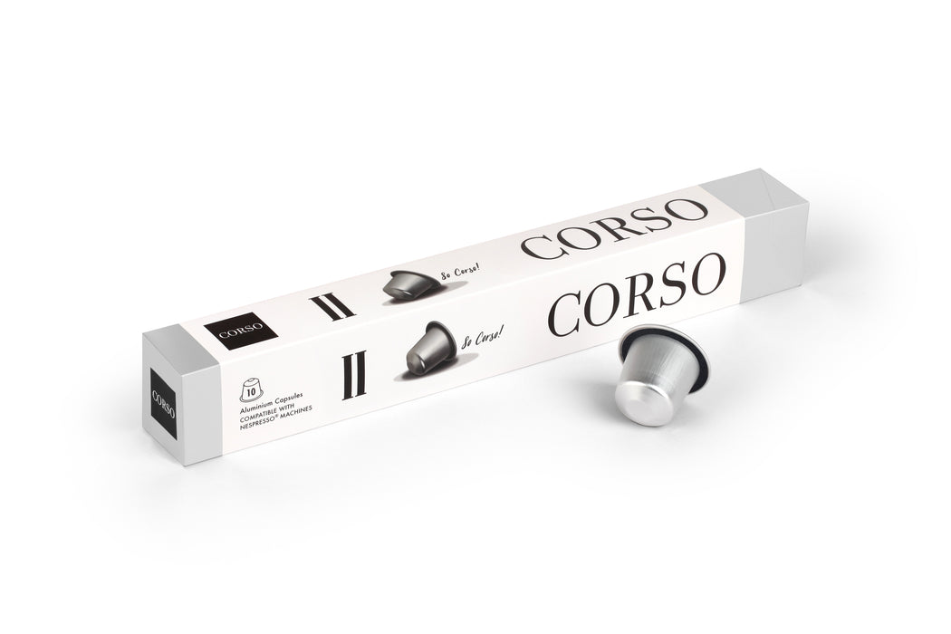 CORSO - II Silver Nespresso® Compatible Aluminum Capsule