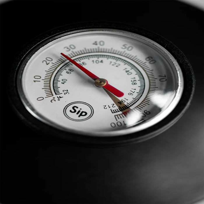 Sip Classic Black Pour-Over Kettle with Thermometer, 600ml