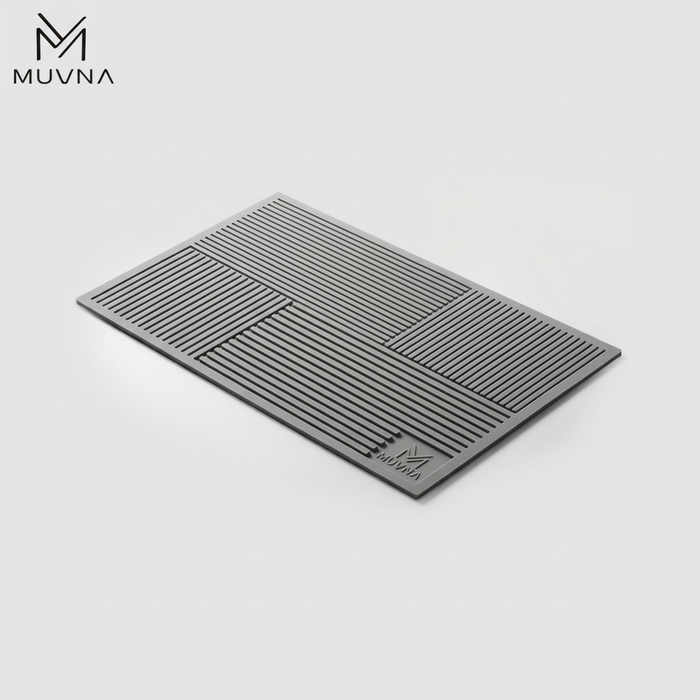 MUVNA Coffee Bar Mat 500 × 300mm – Gray | ركن القهوة موفنا 50 × 30 سم – رمادي
