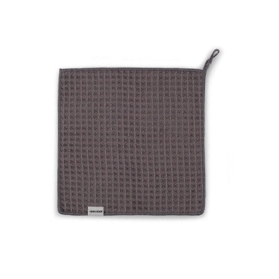 3BOMBER - Waffle Towel Dark Grey  White 30X30cm  منشفة الوافل رمادي غامق وأبيض30  × 30سم