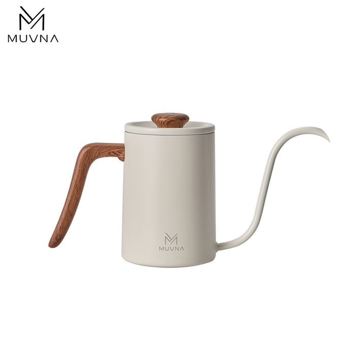 MUVNA Gooseneck Pour Over Kettle 600ml – White | إبريق تقطير القهوة موفنا 600 مل – أبيض