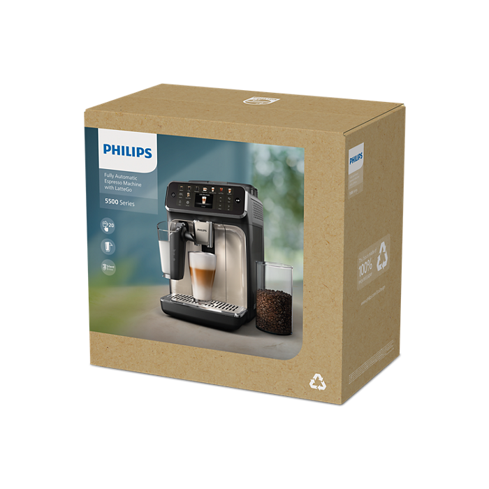 Philips - Series 5400 Fully Automatic Espresso Machines, 1500W, 1.8L,  - Black