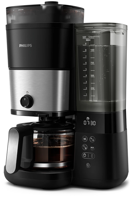 Philips - Drip coffee maker with built-in grinder HD7900 1.25 L Black |