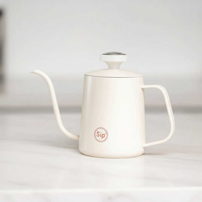 Sip Classic white Pour-Over Kettle with Thermometer, 600ml