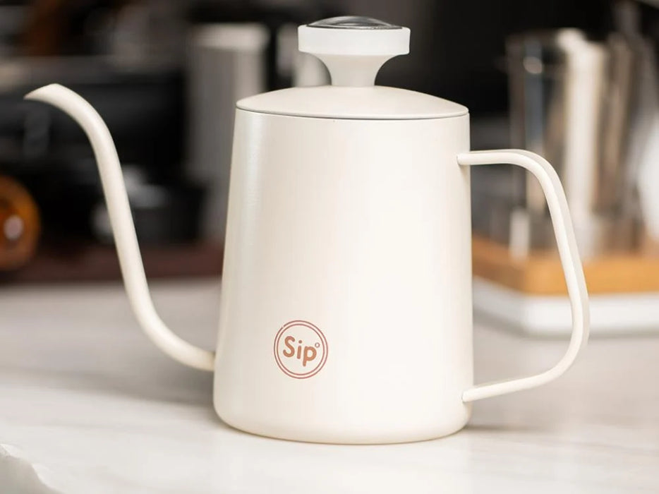 Sip Classic white Pour-Over Kettle with Thermometer, 600ml