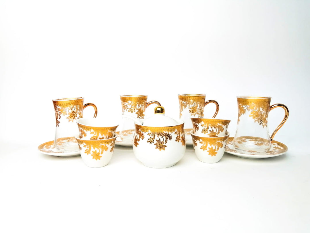 Royal House - A set of cups for coffee and tea | رويال هوس - طقم الفناجيل والاستكانات
