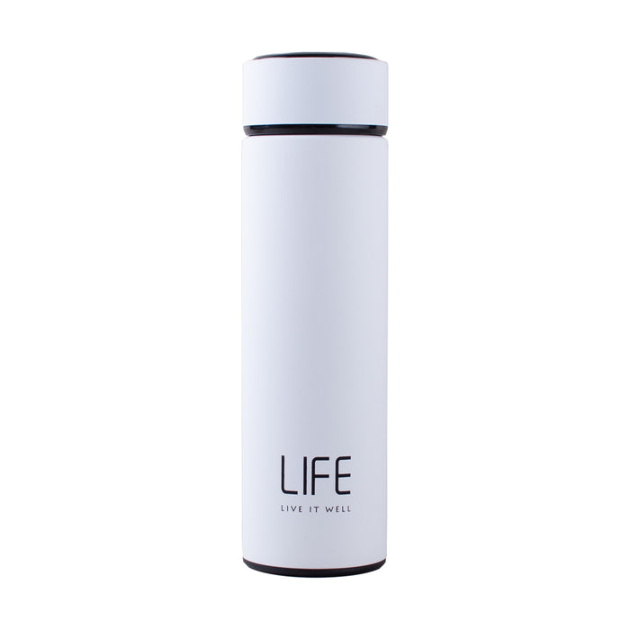 Life â€“ Insulated Stainless Steel Water Bottle (500ml) â€“ White