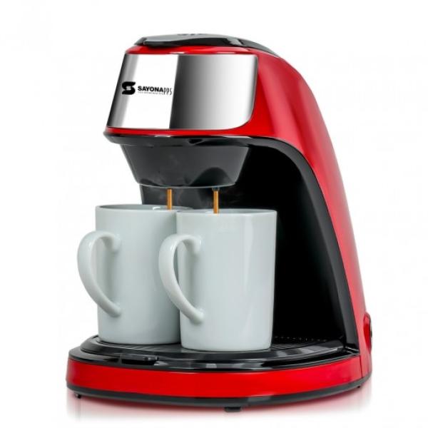 Sayona - Coffee Maker with 2 Ceramic Mugs SDC-4447 | SDC-4447 سايونا - جهاز صانع القهوة مع 2 كوب سيراميك