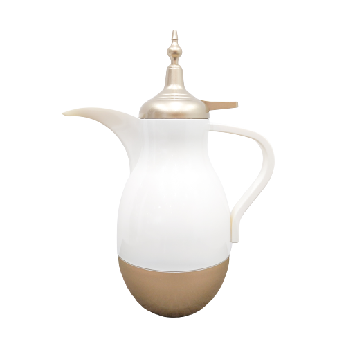 Allgo - Arabic coffee Jug Pearl copper & White | ألغو - مطارة للقهوة العربية ابيض و نحاسي