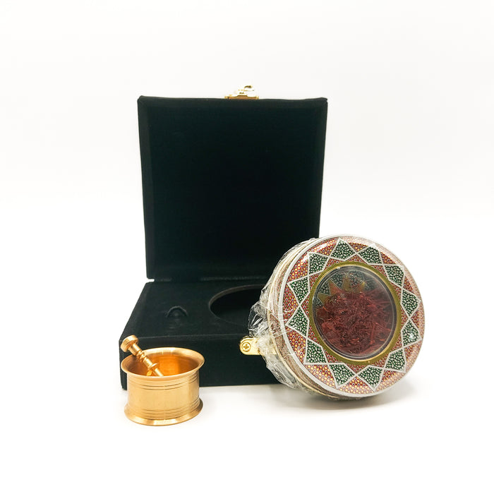 Gift Box - Iranian Saffron + Saffron Tamper | علبة الهدايا - زعفران إيراني + مكبس إيراني