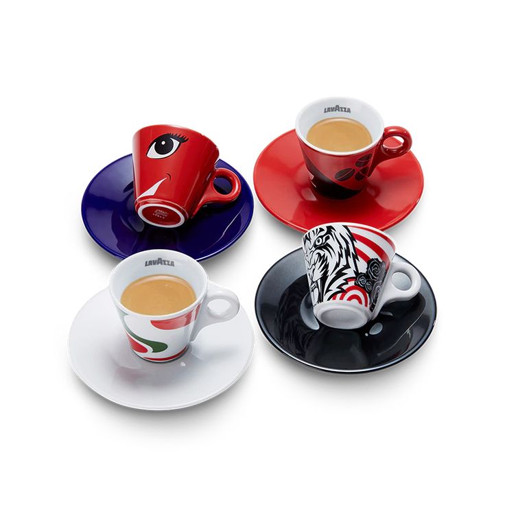 Lavazza Espresso Cups History Collection 4 cup set | مجموعة أكواب لافازا الاسبرسو