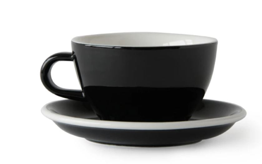 Acme - Black cup 280 ml with saucer | أكمي - كوب اسبريسو اسود 280 مل مع صحن