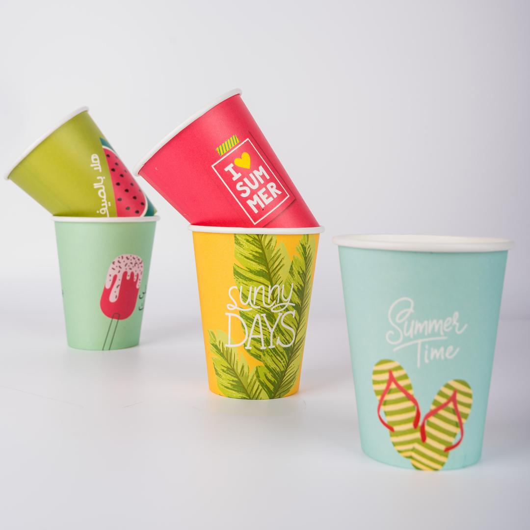 Summer Paper Cups 20 Pcs | أكواب الصيف الورقية