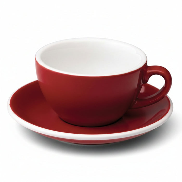 Acme - Red cup 190 ml with saucer | أكمي - كوب اسبريسو احمر 190 مل مع صحن