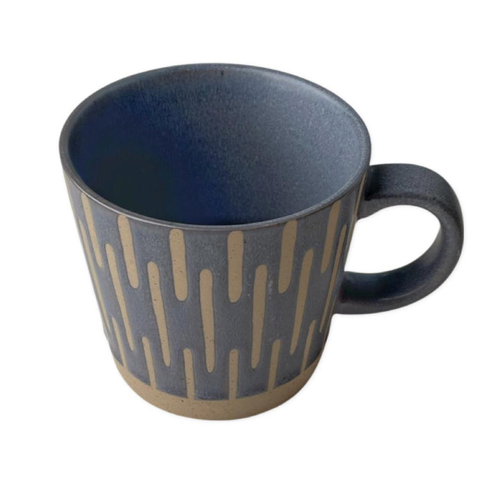 Grey Stone - Blue & Beige Ceramic Mug No 1