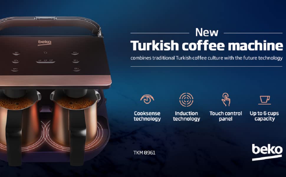 Beko - Telve Duo Turkish Coffee Machine Rose Gold |  ماكينة القهوة التركية بيكو تيلفي ديو