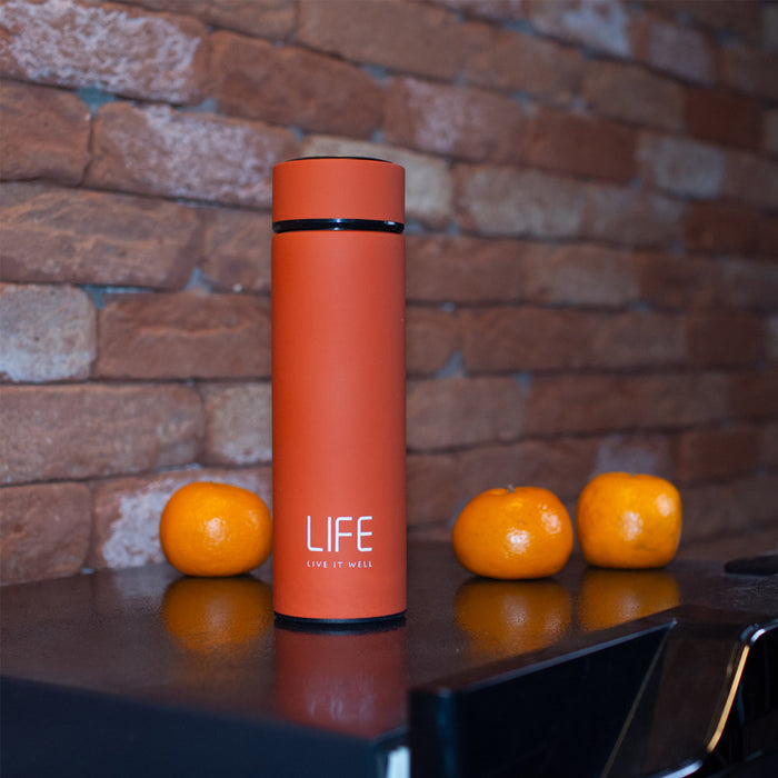 Life â€“ Insulated Stainless Steel Water Bottle (500ml) â€“ Orange